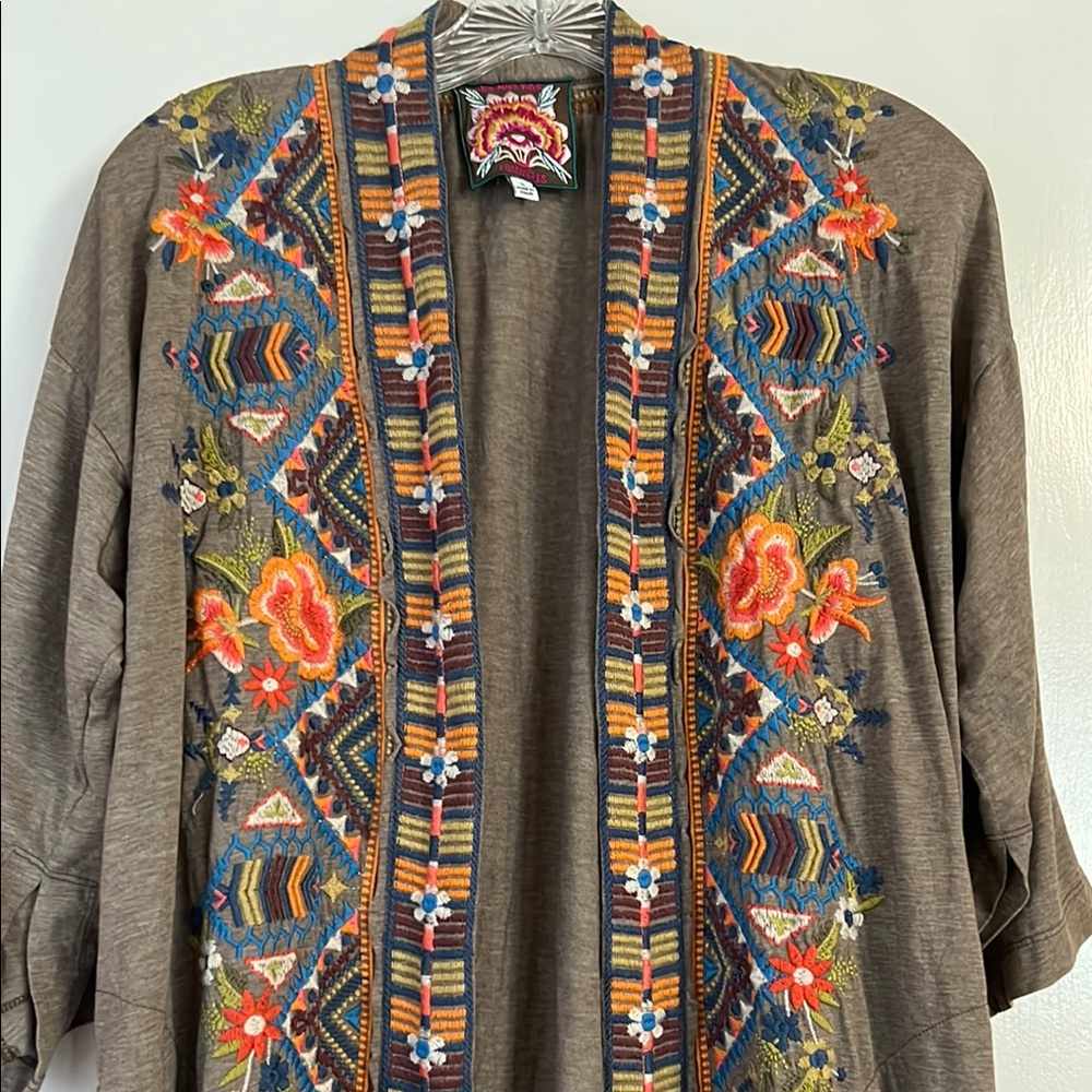 Johnny Was / Embroidered Bohemian Kimono